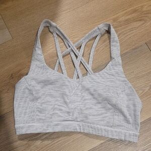 Lululemon Athletica Light Gray Strappy Sports Bra